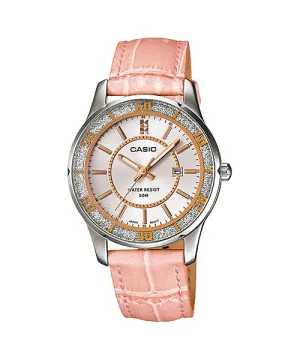 Reloj casual correa de cuero LTP-1358L-4AV