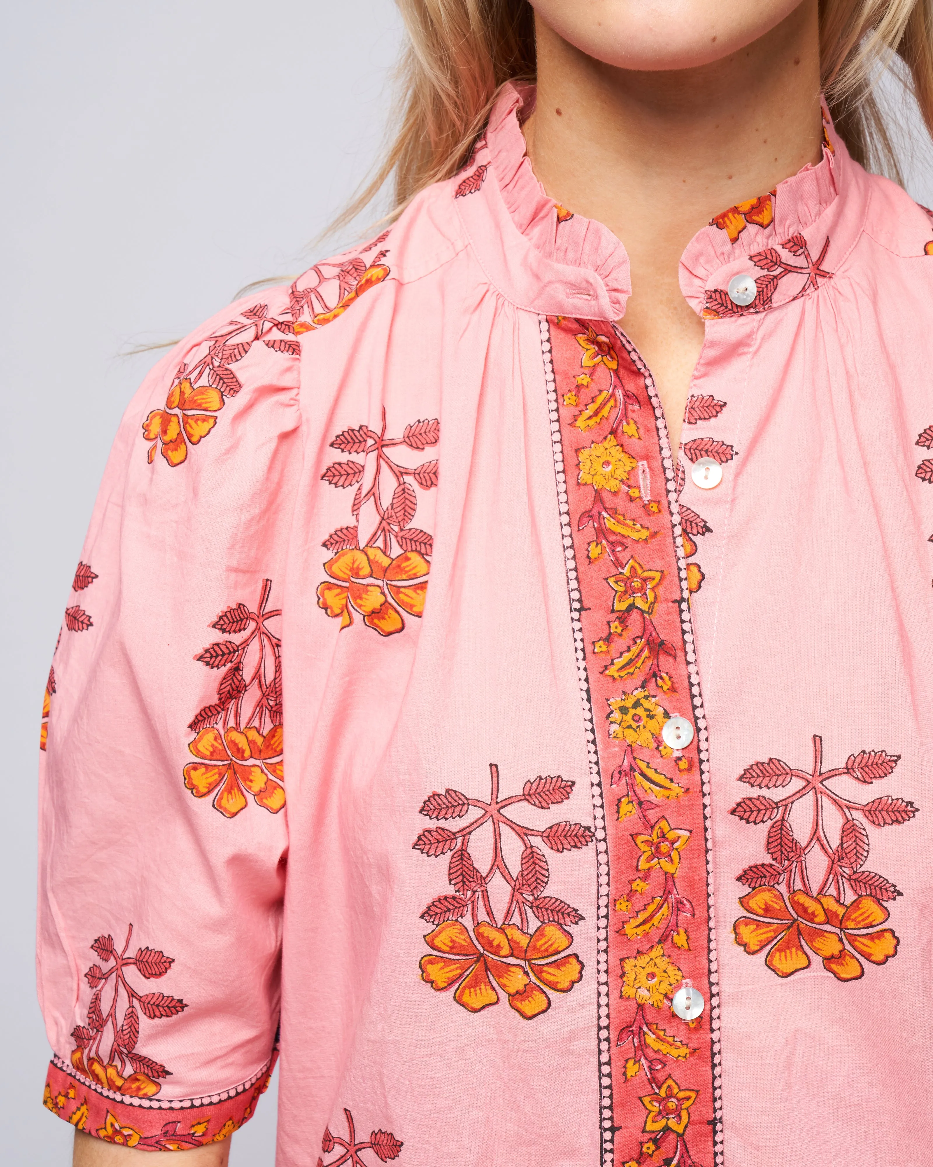 remi peony dress - pink punch
