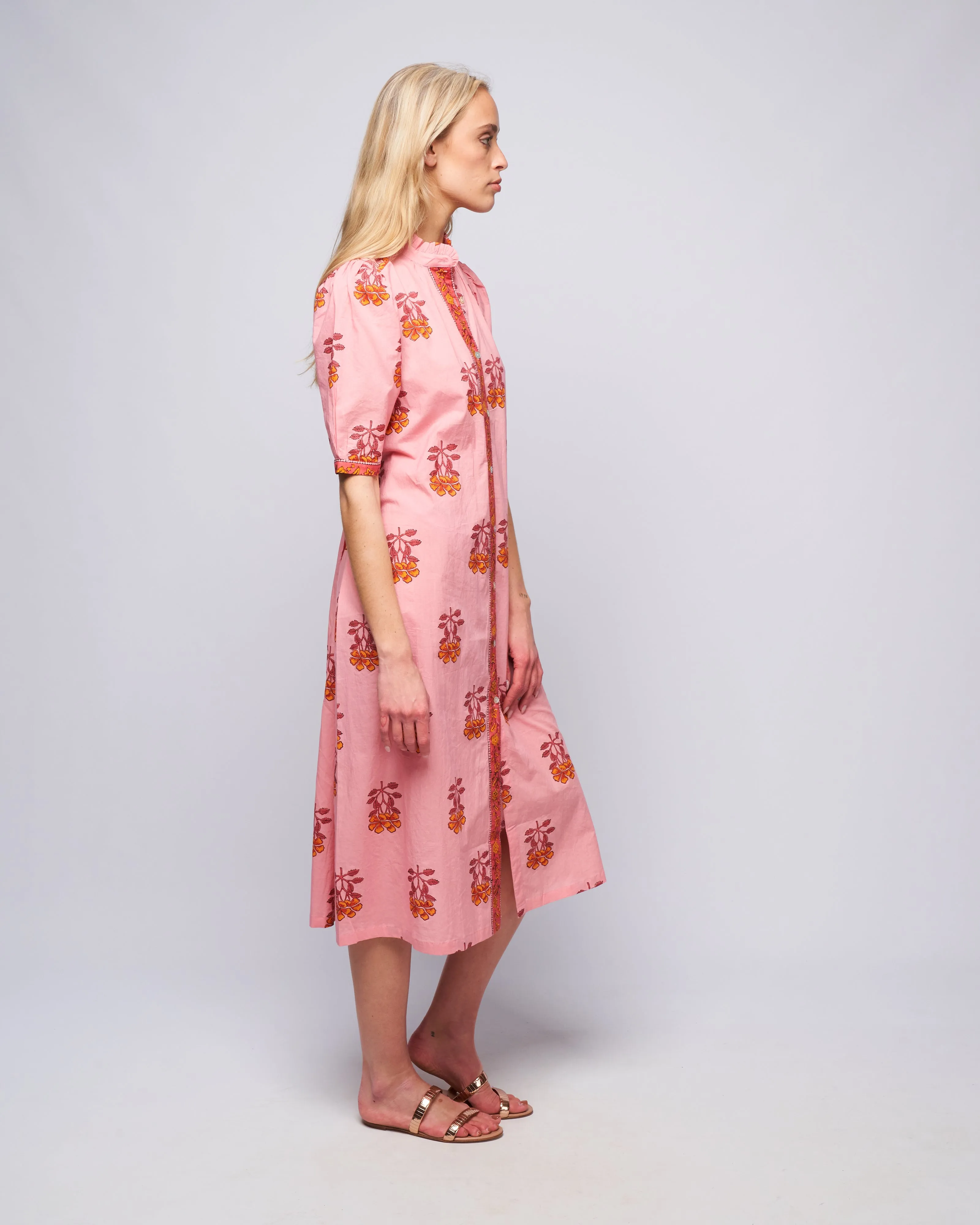 remi peony dress - pink punch