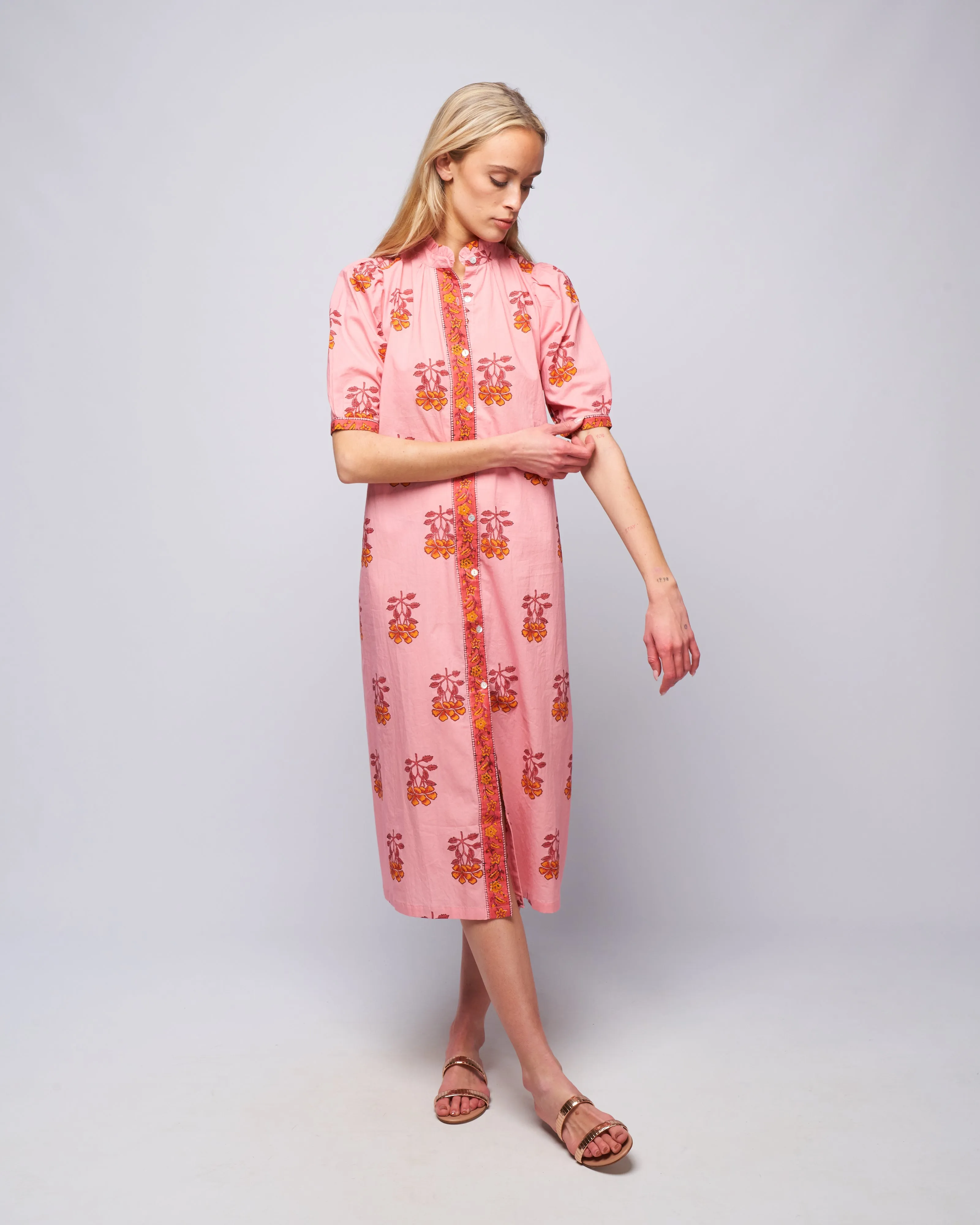 remi peony dress - pink punch