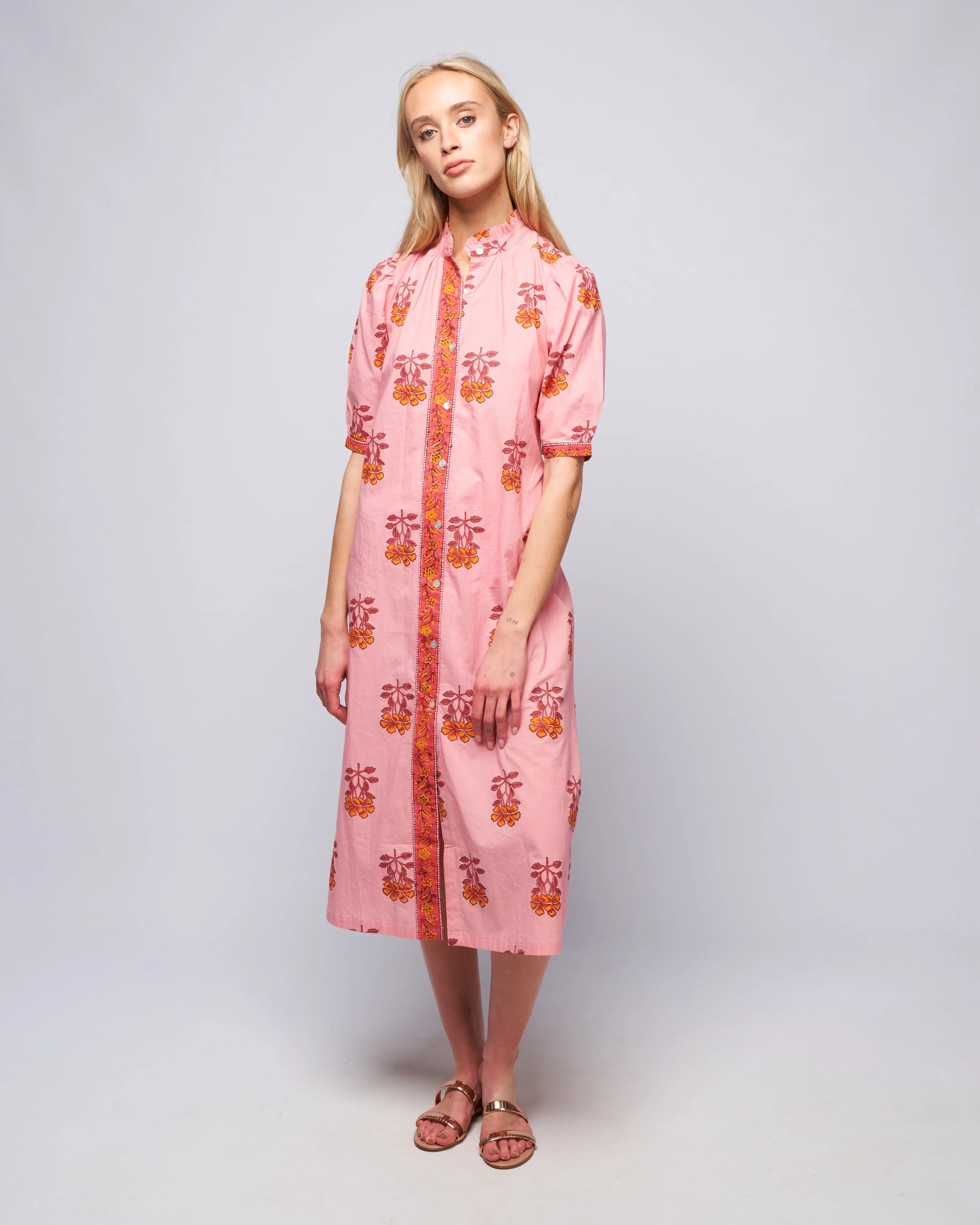 remi peony dress - pink punch