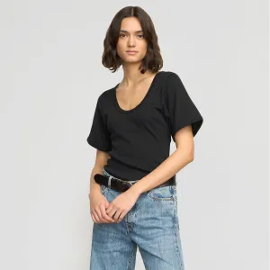 Renee Sculpted Scoop-Neck Tee