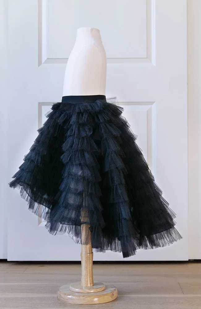 Ruffled Skirt in black