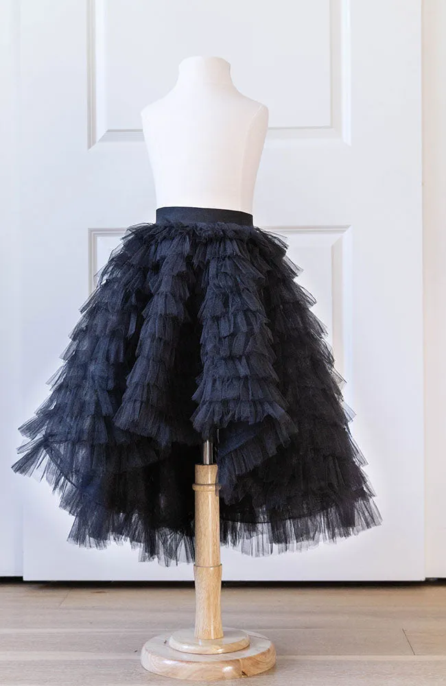 Ruffled Skirt in black