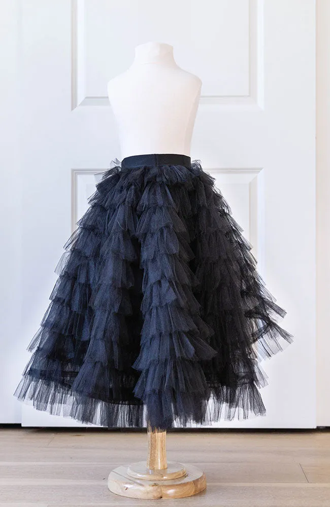 Ruffled Skirt in black