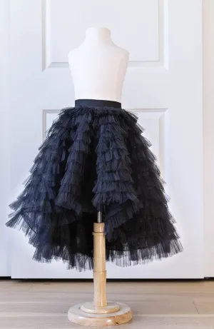 Ruffled Skirt in black