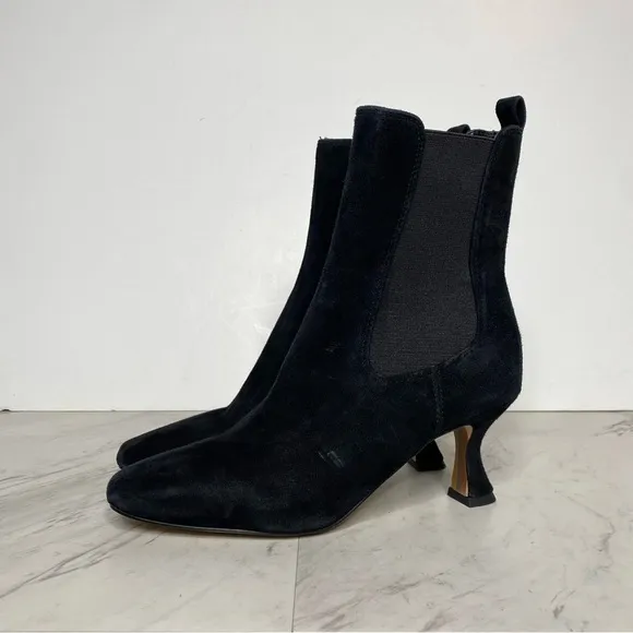 Sam Edelman Lani Black Suede Chelsea Bootie 5 1/2