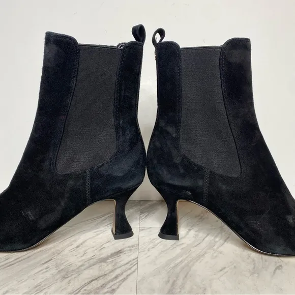 Sam Edelman Lani Black Suede Chelsea Bootie 5 1/2