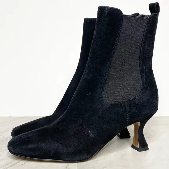 Sam Edelman Lani Black Suede Chelsea Bootie 5 1/2