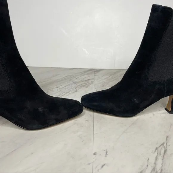 Sam Edelman Lani Black Suede Chelsea Bootie 5 1/2