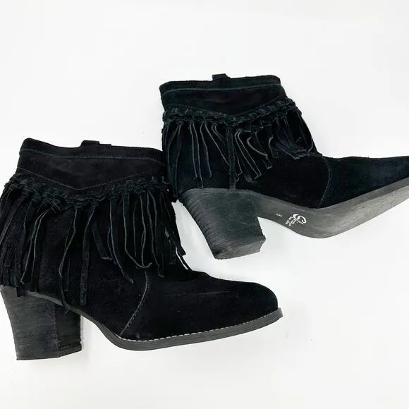 Sbicca 'Sound' Fringe Suede Bootie 8