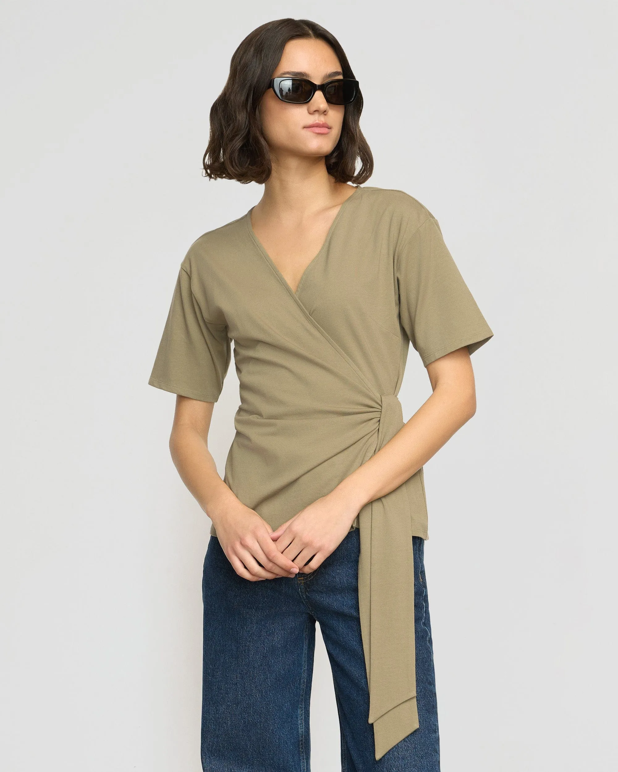 Sena Organic Cotton Wrap Tee