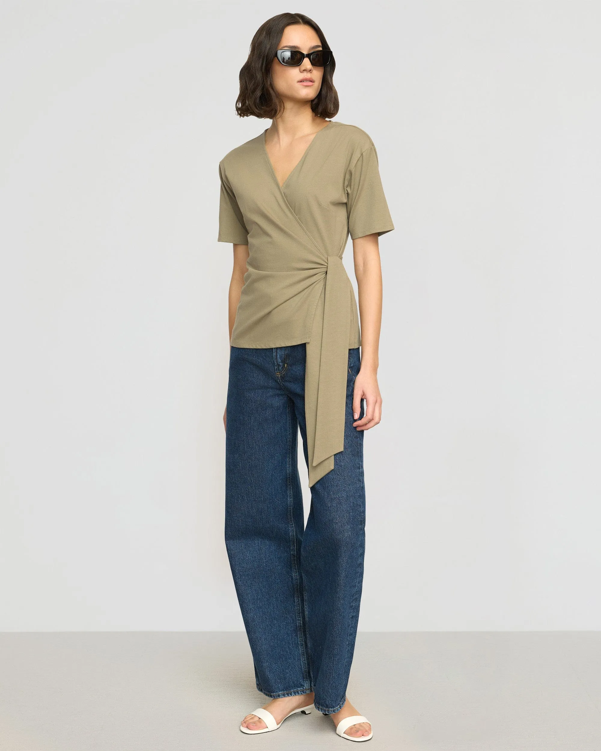 Sena Organic Cotton Wrap Tee