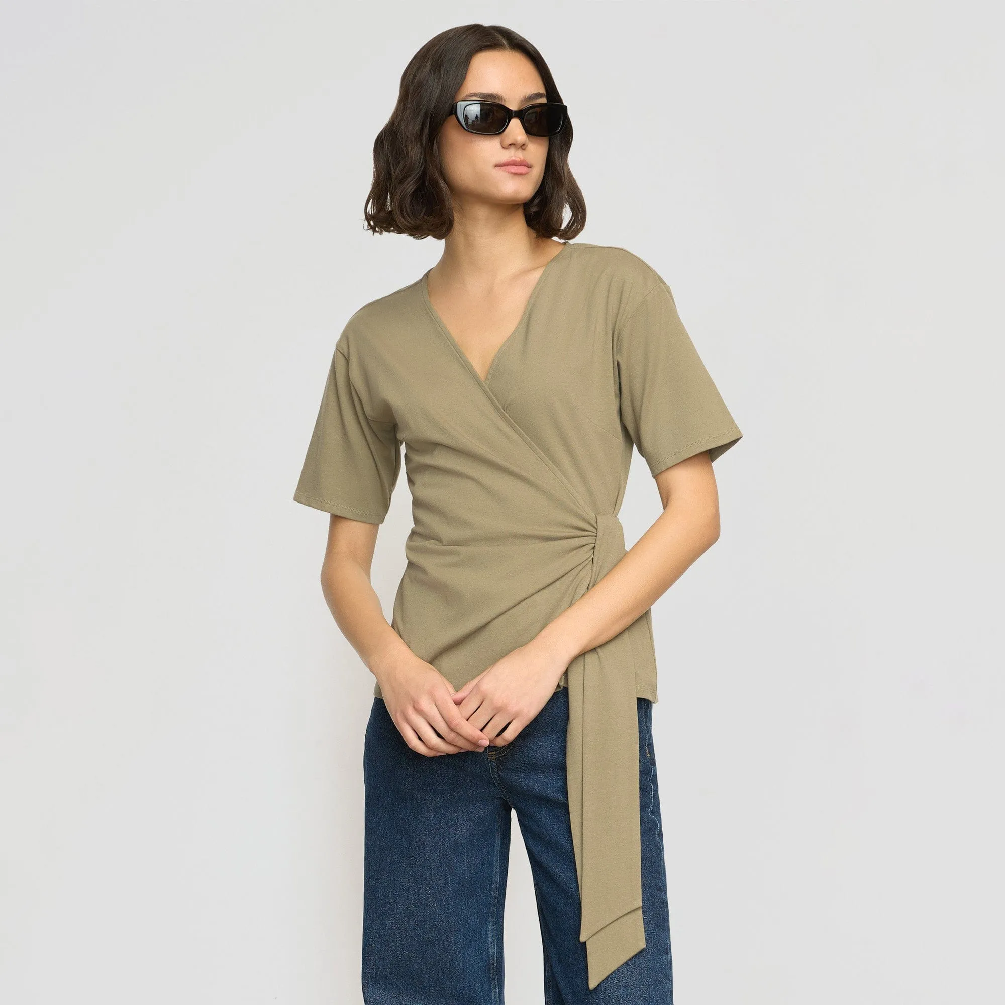 Sena Organic Cotton Wrap Tee