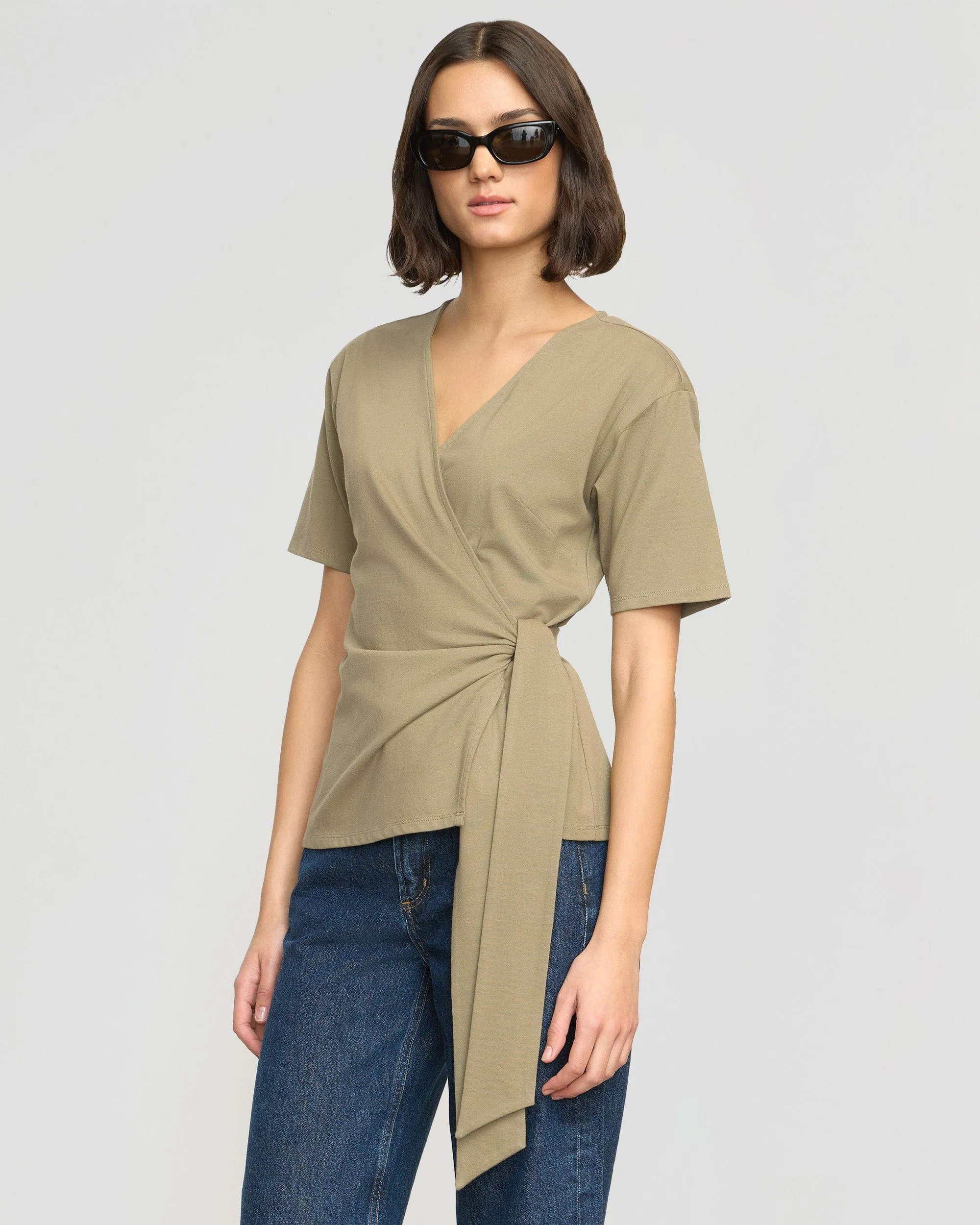 Sena Organic Cotton Wrap Tee