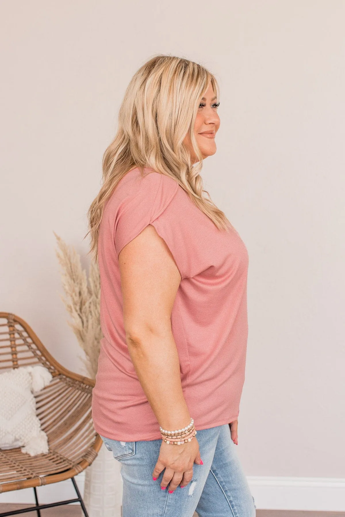 Shake Things Up Sleeveless Top- Dusty Pink