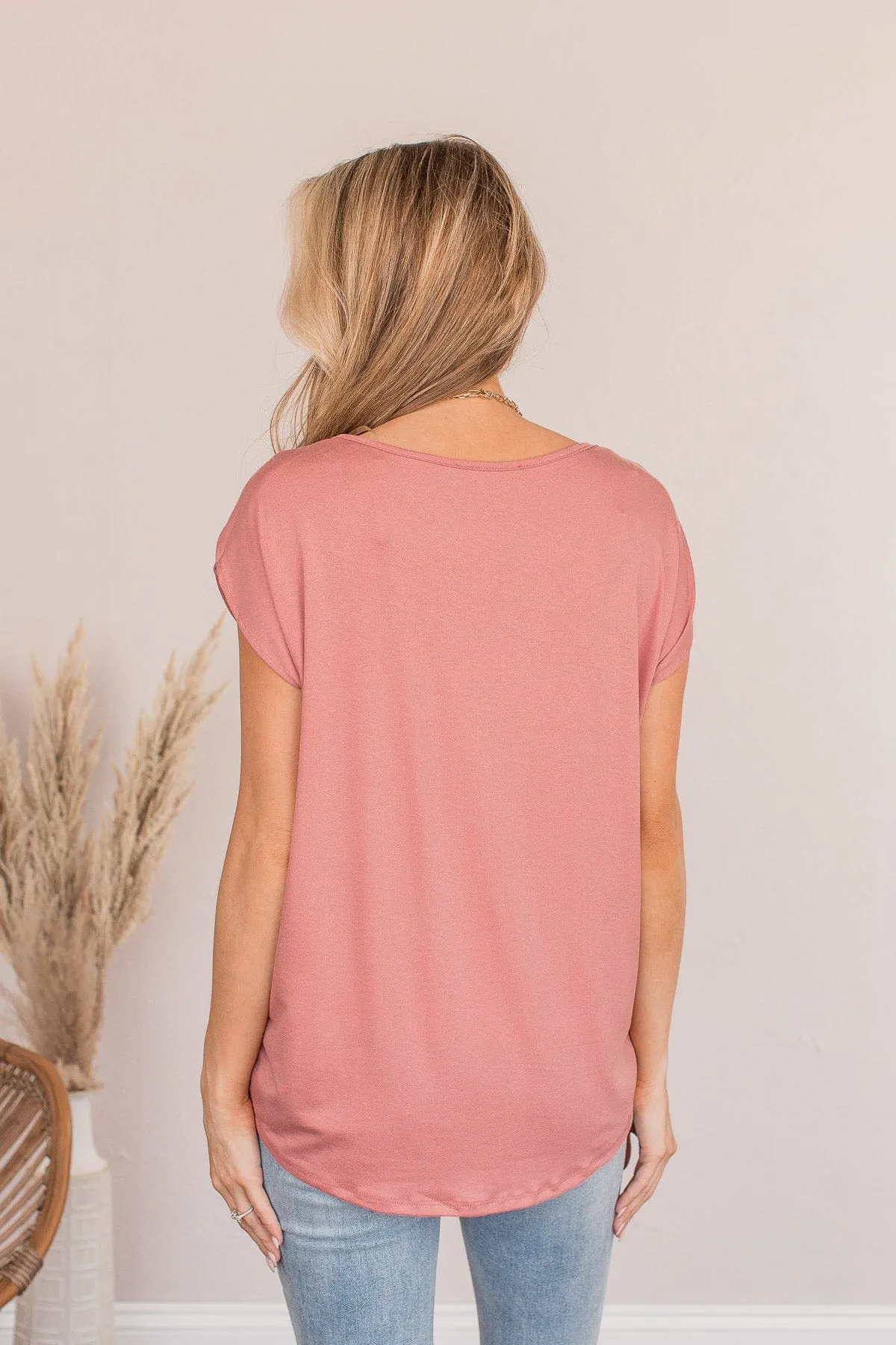 Shake Things Up Sleeveless Top- Dusty Pink