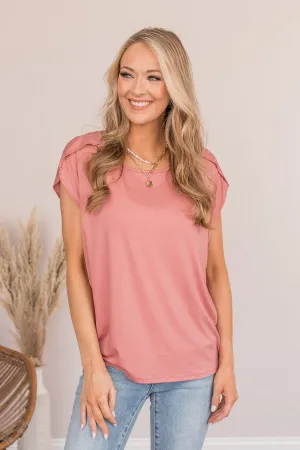 Shake Things Up Sleeveless Top- Dusty Pink