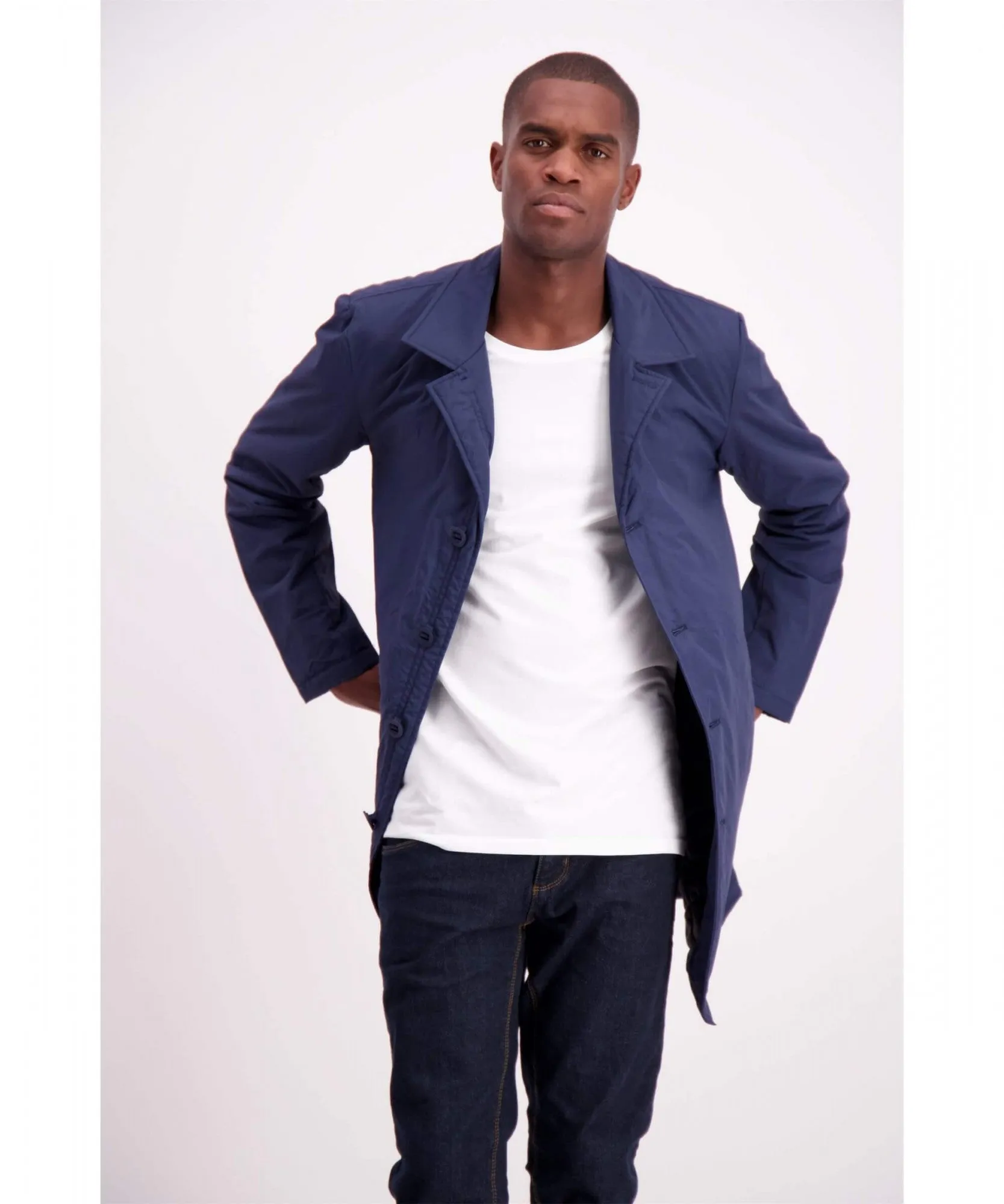 Shine Original Mac Coat Travis Navy