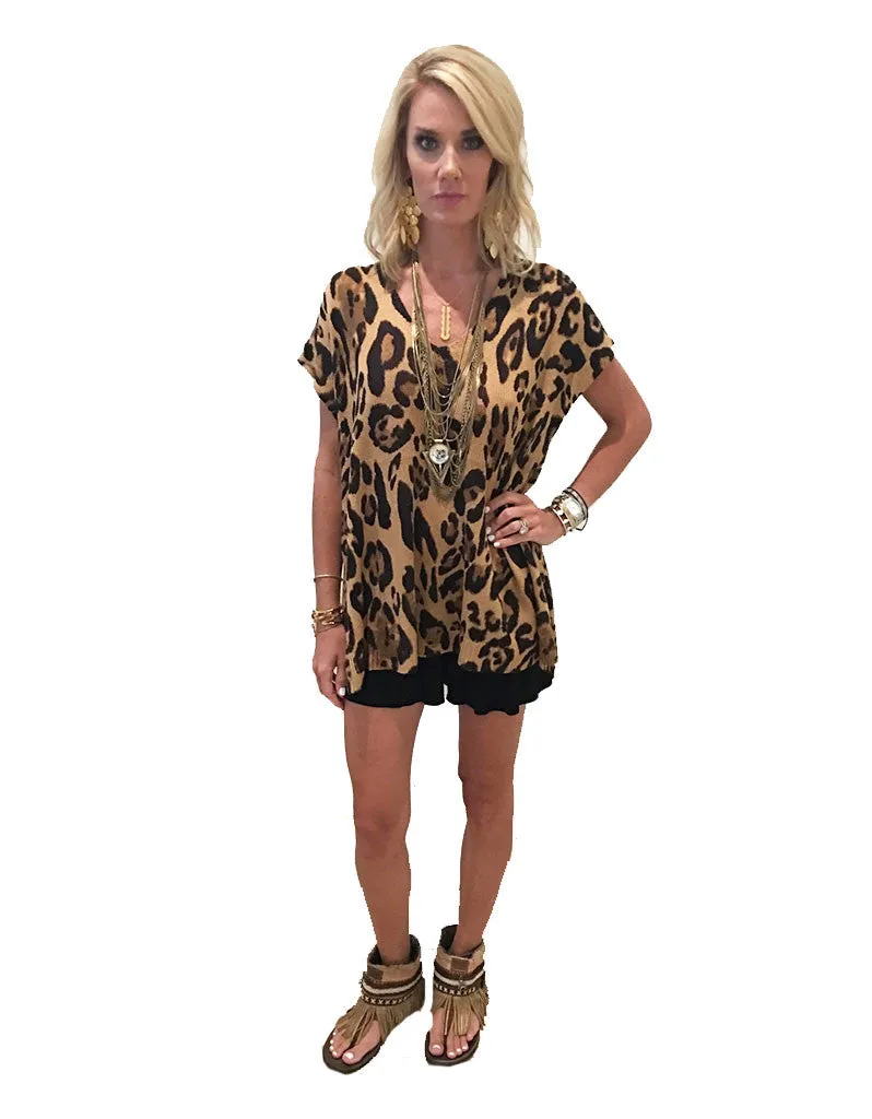 Show Me Your Mumu Carter Tunic in Leopard Knitten