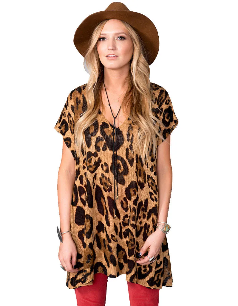Show Me Your Mumu Carter Tunic in Leopard Knitten
