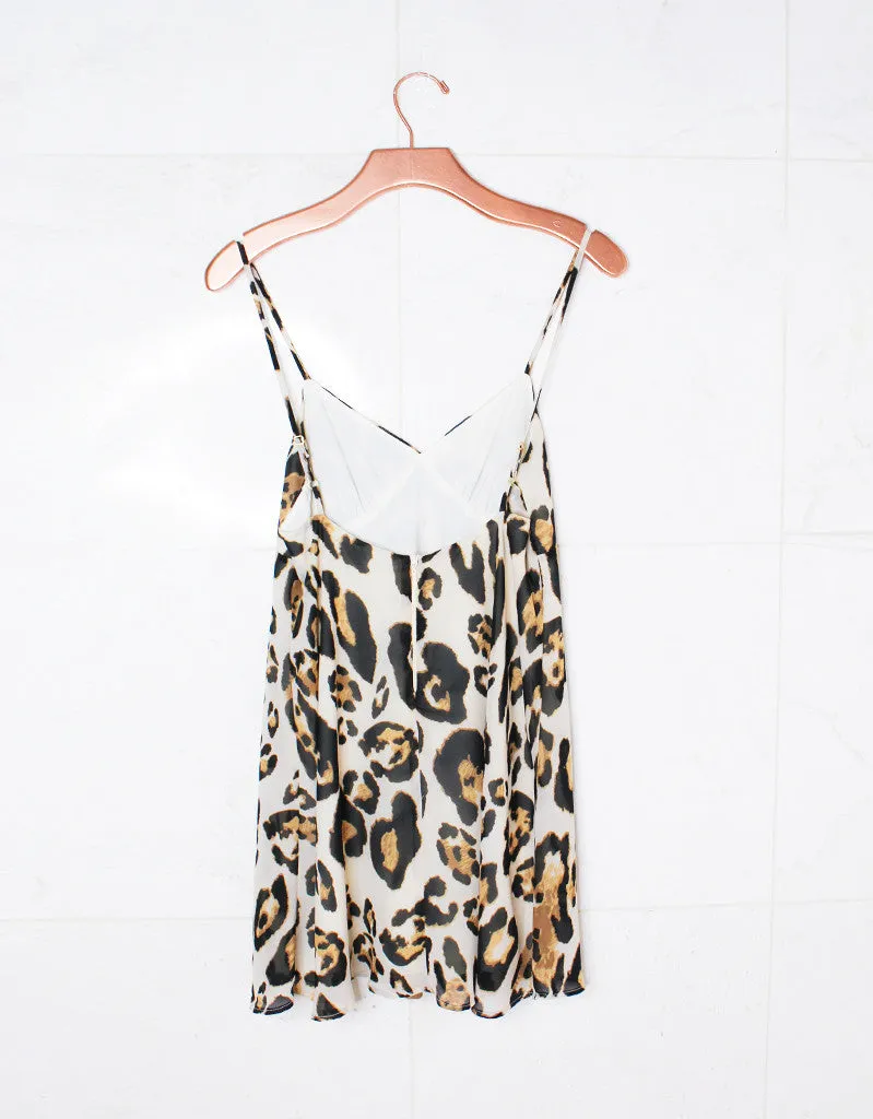 Show Me Your Mumu Winona Strappy Dress in Late Night Leopard