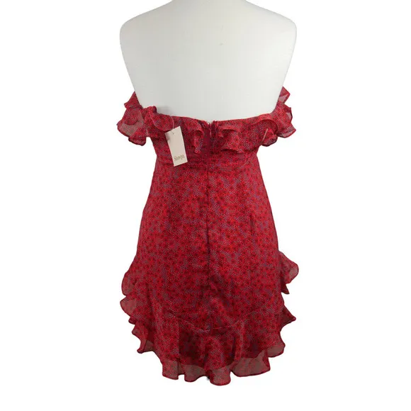 SHOWPO Saints   Secrets NWT Beth Red Ruffle Dress Size Medium