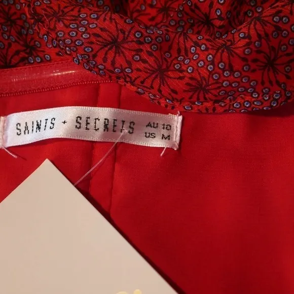 SHOWPO Saints   Secrets NWT Beth Red Ruffle Dress Size Medium