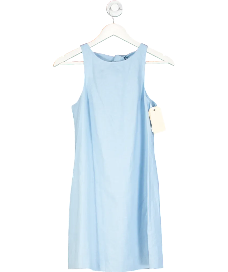 Sinead Keary Blue "The Victoria" - Linen Bow Dress UK 6