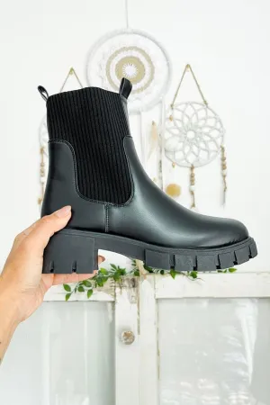 Sizes 5 or 6 // Sock Bootie with Lug Sole