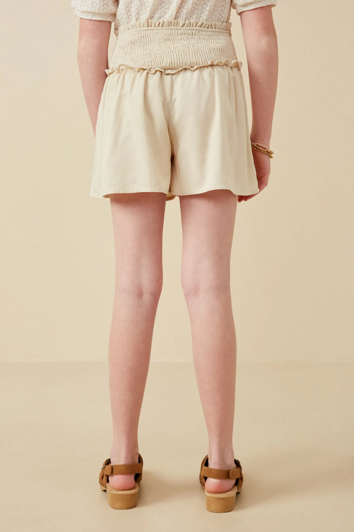 Smocked Detail Relaxed Shorts