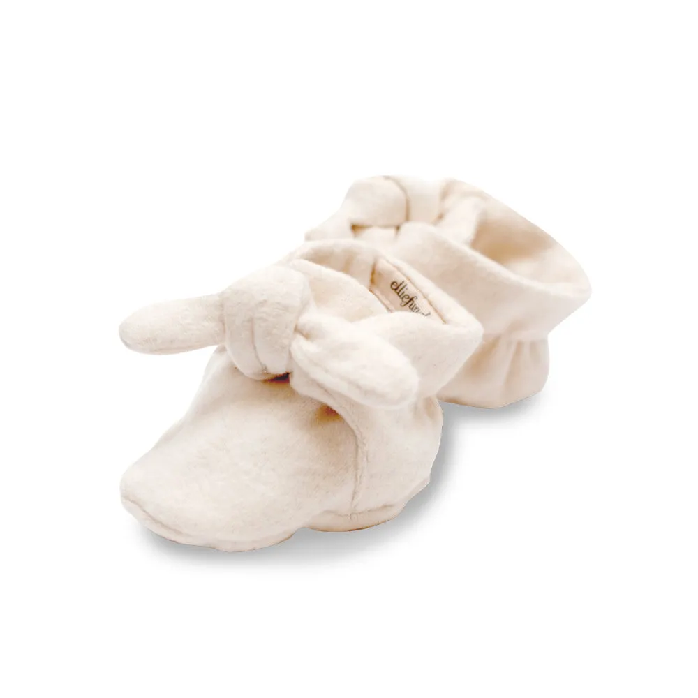 Snow Flannel Knotted Bootie