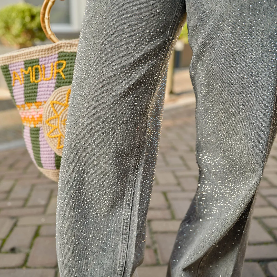 Sparkle denim jeans