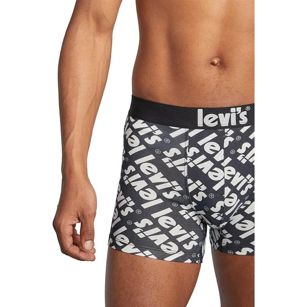 Súprava 2 kusov boxeriek Levi's® Poster Logo Aop Boxer Brief 2P čierne