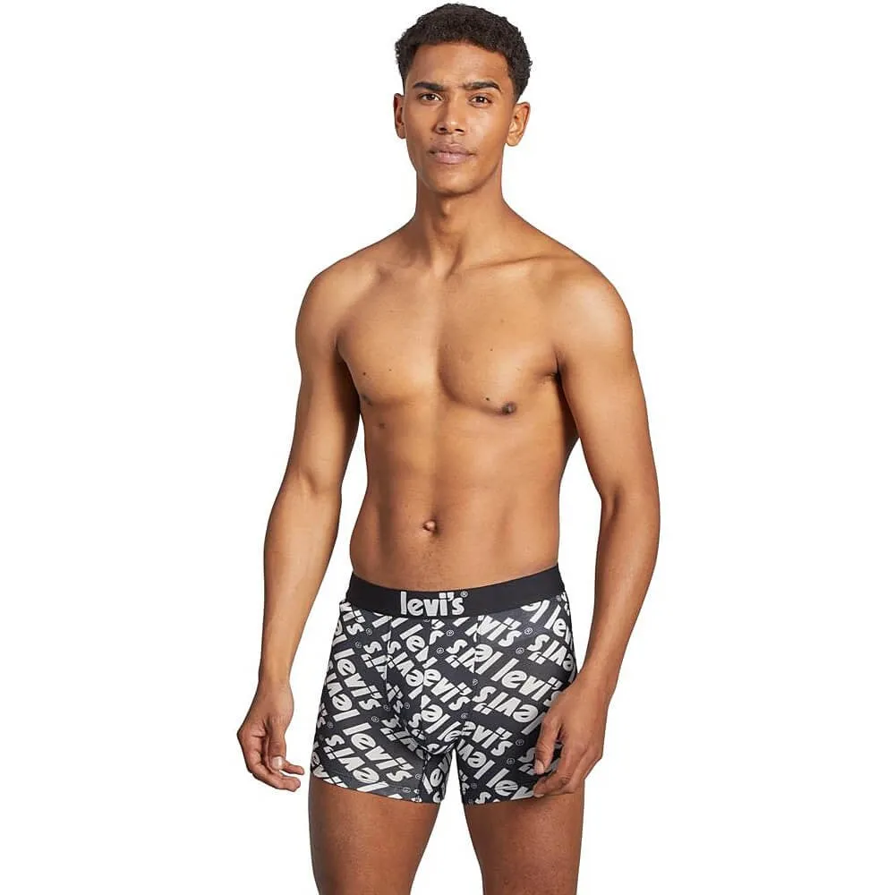 Súprava 2 kusov boxeriek Levi's® Poster Logo Aop Boxer Brief 2P čierne