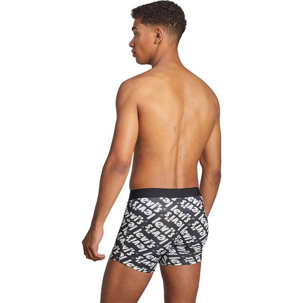 Súprava 2 kusov boxeriek Levi's® Poster Logo Aop Boxer Brief 2P čierne