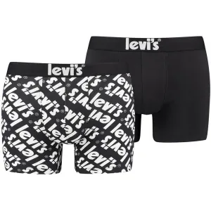 Súprava 2 kusov boxeriek Levi's® Poster Logo Aop Boxer Brief 2P čierne