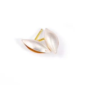 Sterling Silver Cocoon Stud Earrings~17mm