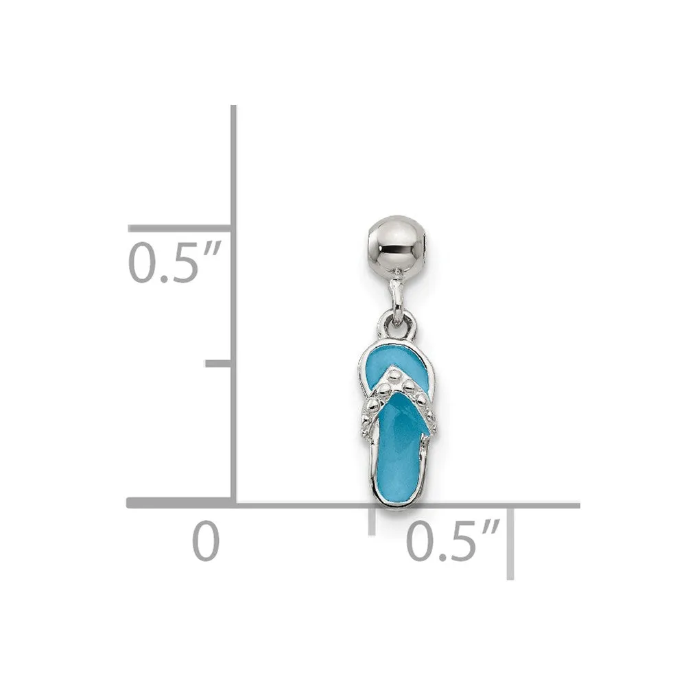 Sterling Silver Mio Memento Enamel Dangle Sandal Charm