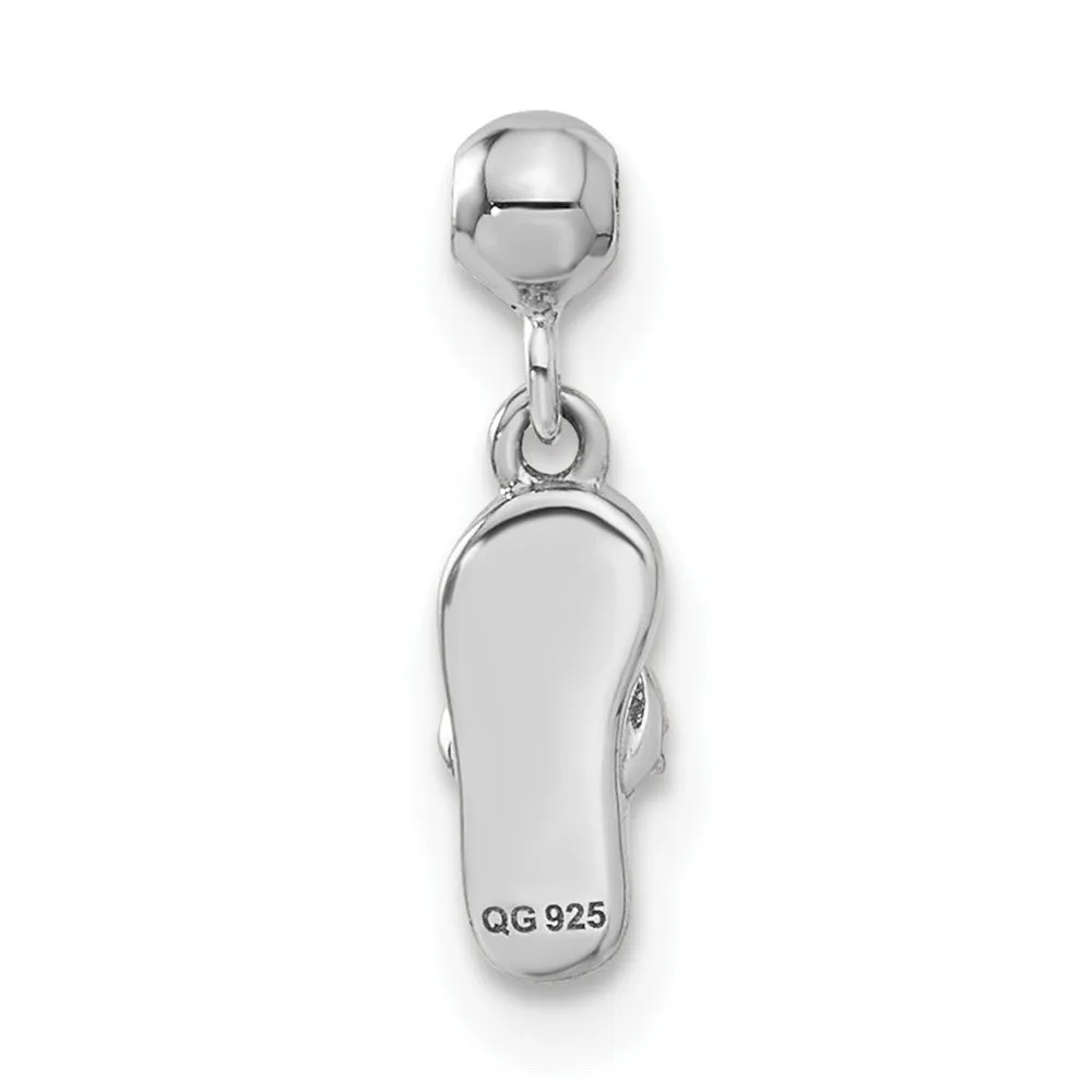 Sterling Silver Mio Memento Enamel Dangle Sandal Charm