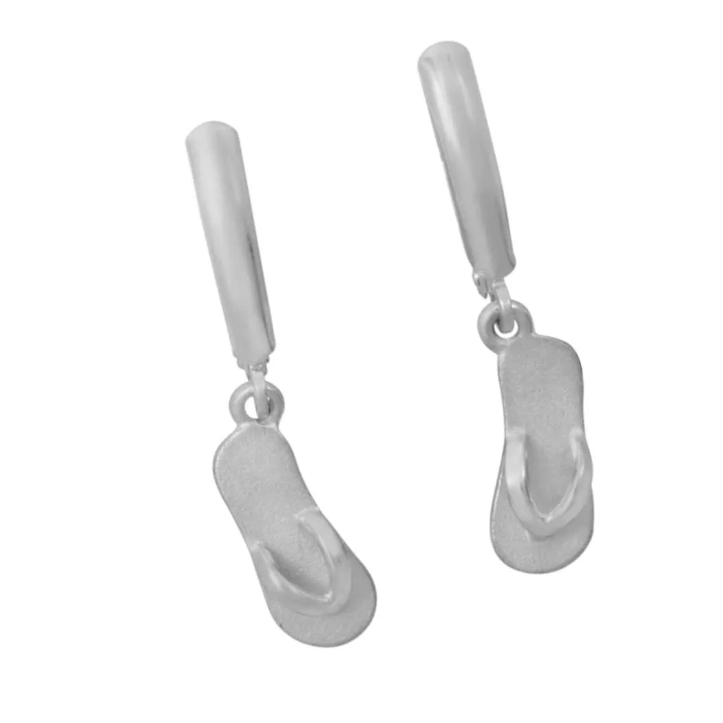 Sterling Silver Small Single Sandal Euro Earrings