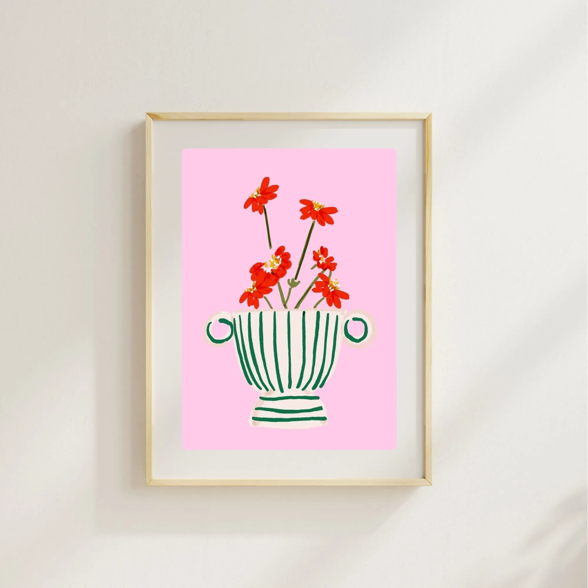 STRIPED VASE- Art Print