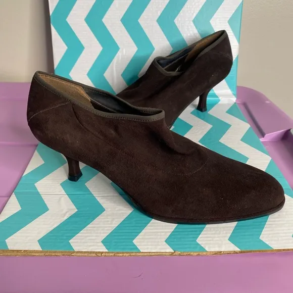 Stuart Weitzman Suede Ankle Heeled Bootie