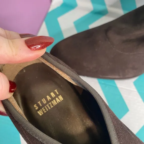 Stuart Weitzman Suede Ankle Heeled Bootie