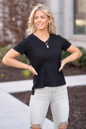 Super Soft V-Neck High-Low T-Shirt