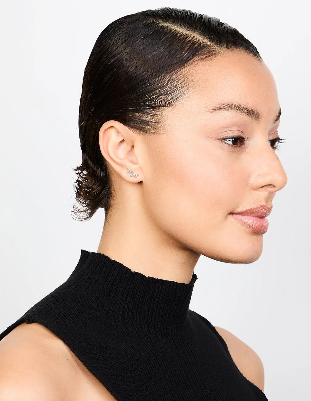 Surgical Steel Marquise Crawler Flat Back Earrings 2-Pack