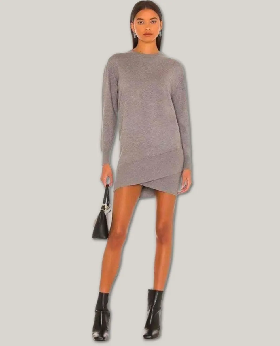 Sweater Tunic Dress Grey