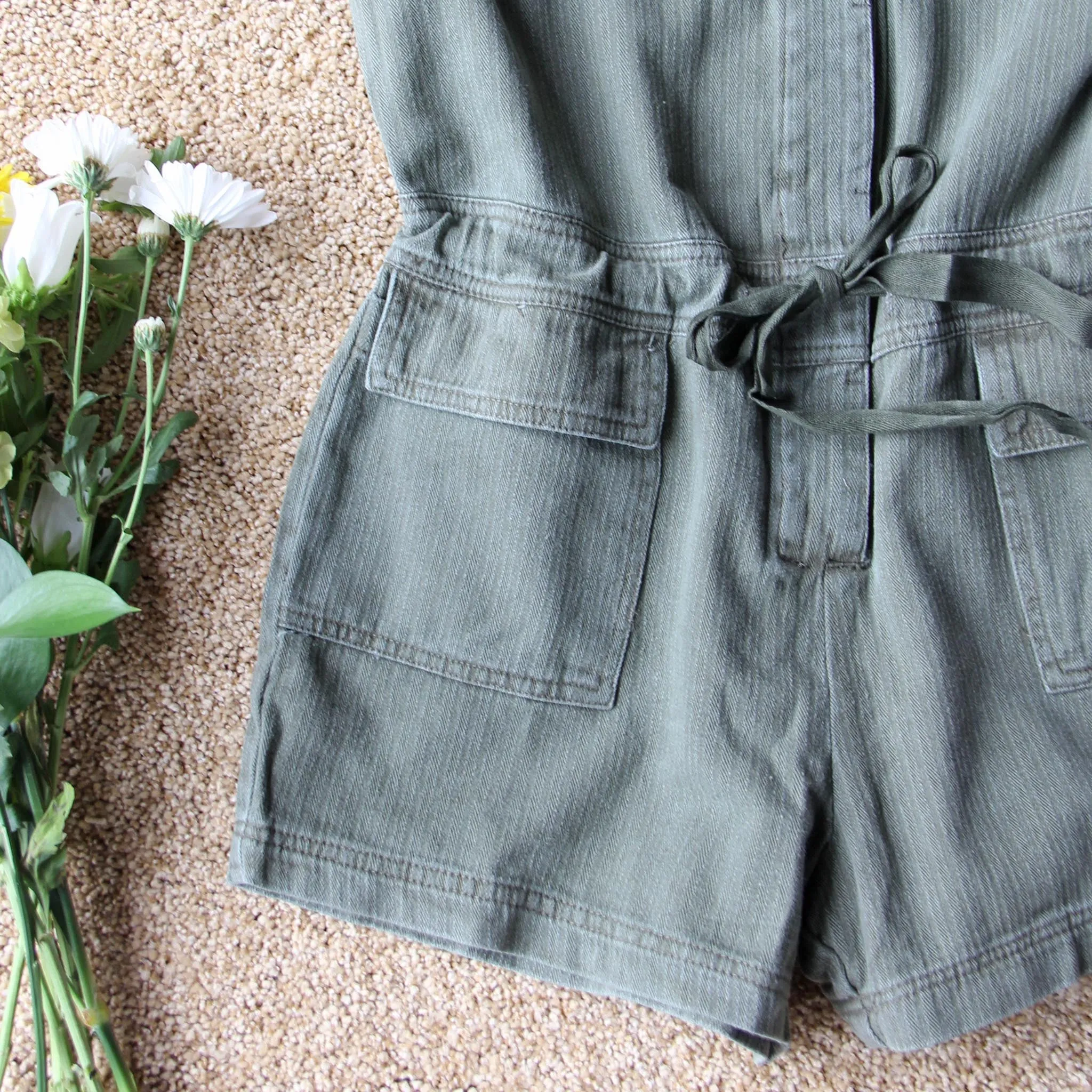 Sweetly Olive Romper