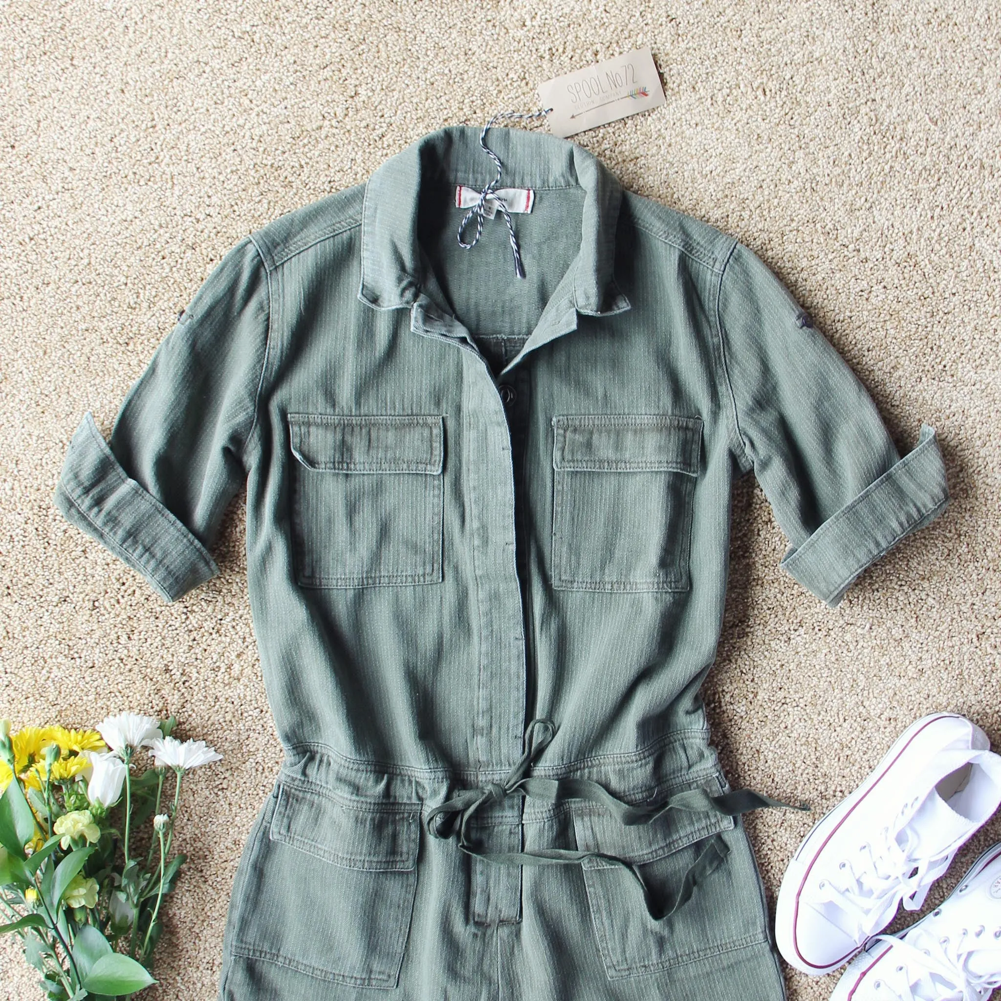 Sweetly Olive Romper