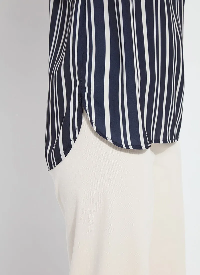 Tamar Stripe Bow-Tie Neck Top
